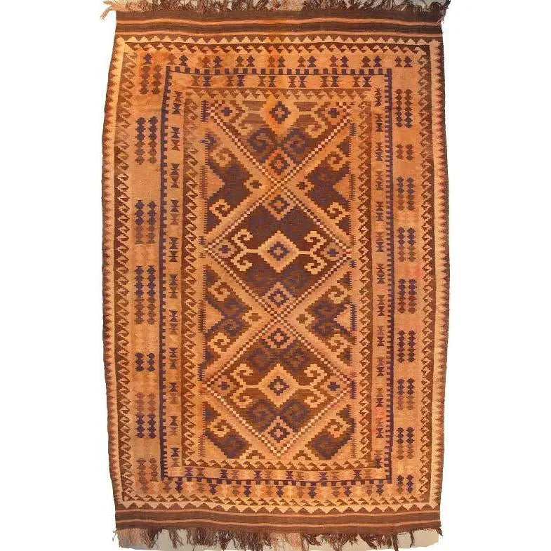 One Of The Kind Afghani Hand-Knotted Kilim 12'0" X 7'9"